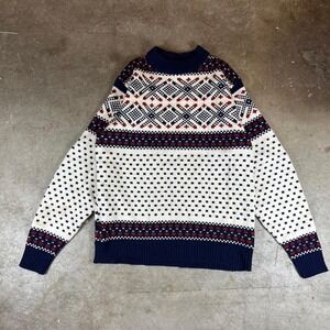 Lord Jeff vintage 80s navy‎ and white sweater